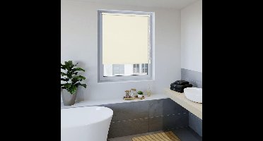 Afstof rolgordijn thermorolgordijn 85 x 160 cm crème zonder boren met dezelfde kleur coating Öko-Tex Standard 100, inkijkbescherming, zonwering, Klemmfix voor ramen en deuren