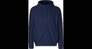 Unisex Hoodie met capuchon en rits Navy - L