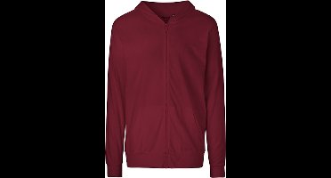 Unisex Jersey Hoodie met capuchon en rits Bordeaux - XS