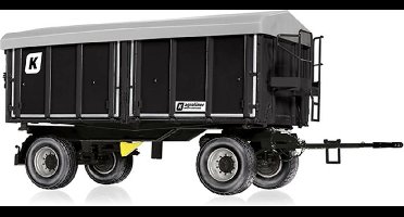 WIKING 077867 Kröger twee-assige driezijdige kipwagen HDK 302, model, 1:32, metaal/kunststof, vanaf 14 jaar, veel functies, afneembaar dak, zij- en achterkipfunctie, zwart