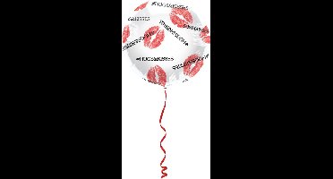 Folat - Folieballon Hugs & Kisses - 45 cm - Valentijnsdag versiering - Valentijnsdag cadeau - valentijnsdag