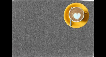 Outdoor buiten placemat Kiko - Lichtgrijs - 30 x 45 cm - 4 Stuks