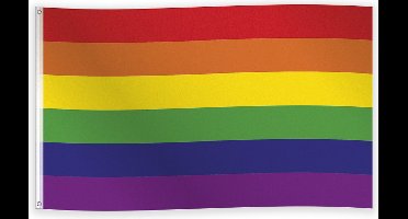 Regenboog - Pride - Vlag 90 x 150cm