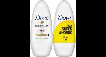 Dove - Deodorant - Roller - Invisible Dry - 50ml x 2