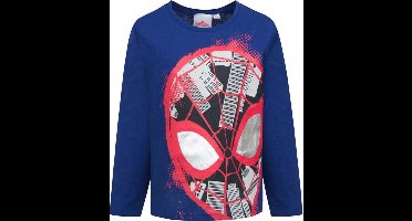 Spiderman  shirt met lange mouw  blauw 98