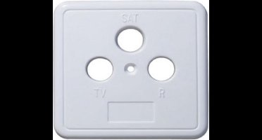 Afdekplaat voor 3-gats wandcontactdoos / wit