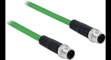 DeLOCK M12 4-pins D-gecodeerde industriële netwerkkabel - Profinet / TPU PUR - 2 meter
