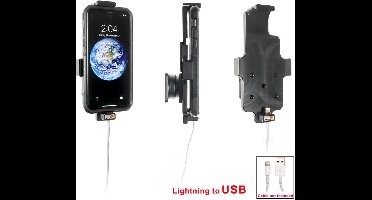 Brodit houder geschikt voor Apple iPhone X / XS Passieve houder. Originele Apple lightning naar USB kabel (met skin)