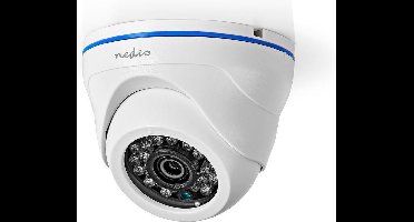 Nedis CCTV-Beveiligingscamera - Full HD 1080p - Nachtzicht: 20 m - Netvoeding - CMOS - Kijkhoek: 80 ° - Lens: 3.6 mm - ABS - Wit / Zwart