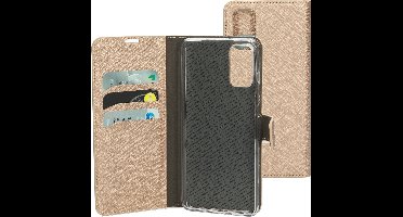Mobiparts hoesje geschikt voor Samsung Galaxy S20 - Saffiano Wallet/Portemonnee hoesje - Magneet Sluiting - 3 Opbergvakken - Koper