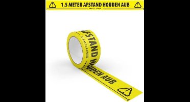 Afstandtape - Vloertape 1,5 meter Afstand - 50 mm breed 66 meter lang