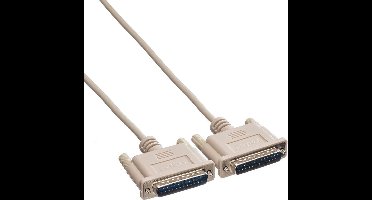 Premium seriële RS232 kabel 25-pins SUB-D (m) - 25-pins SUB-D (m) / gegoten connectoren - 9 meter