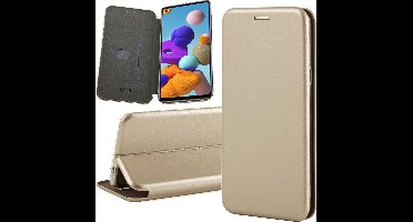 Hoesje geschikt voor Samsung Galaxy A21s - Book Case Kunstleer ThinShield Goud