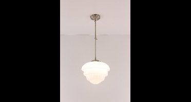Art Deco Oxford hanglamp opaalglas diameter ⌀ 30 - schoollamp jaren20 jaren30