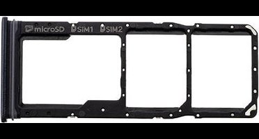 Simkaart houder geschikt voor Samsung Galaxy A10s A107 - Simcard Holder - Zwart