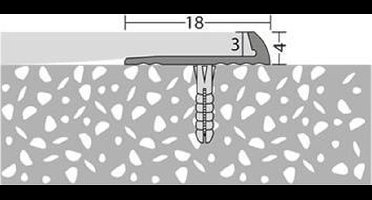 Aluminium afwerkingsprofiel geboord - aansluitprofiel - rond - 4mm x 2,50mtr