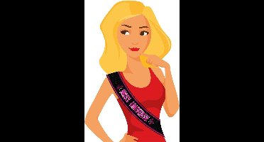 Paper Dreams Partysjerp Miss Universe 80 X 15 Cm Polyester Roze