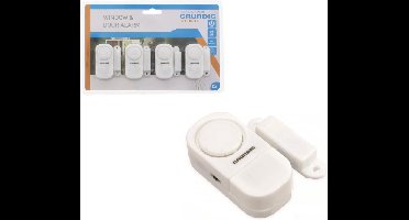 Raam alarm - Deur alarm - Set van 4 stuks - Alarmset - Alarm - Draadloos - Inbraak preventie - Veiligheidsset - Security - Incl Batterijen | JS Hometools