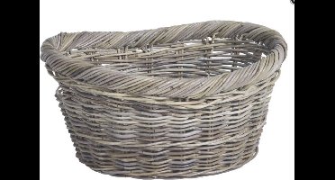 Ovalen Rotanmand/Panier à bûches rotin  58cmx43cmxH29cm