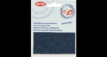 OPRY REPARATIEDOEK JEANS OPSTRIJKBAAR 10X40CM DUN DONKERBLAUW