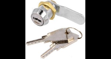 Locker slot - Kantelslot - 22mm - gelijke sleutels - 25001 - gatdiameter 19mm