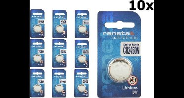 Renata CR2450N 3V Lithium knoopcel batterij - 10 Stuks