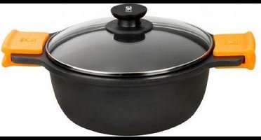 Kookpot BRA A270320 Zwart Zwart/Oranje Ø 20 cm 2 L 3 L (1 Stuks)