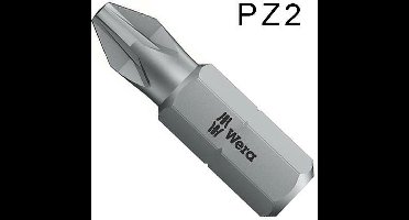 Kruiskop PZ2 bit van Wera 4013288014665