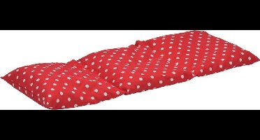 Druivenpitkussen Cervico - 50 x 20cm - Rood met Witte Bollen