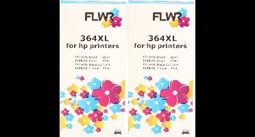 FLWR - Inktcartridge / 364XL multipack X2 / Zwart en Kleur - geschikt voor HP