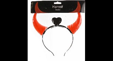 Verhaak Haarband Duivel Halloween Led Zwart/rood One-size