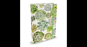 Peter Pauper compacte notitieboek - Succulent Garden - met elastieksluiting - 13x18 cm