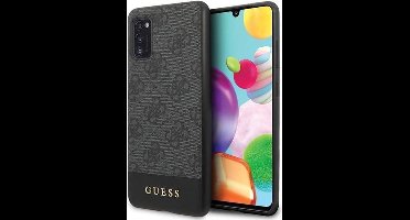 Guess Stripe Logo Backcase hoesje Samsung A41 Grijs