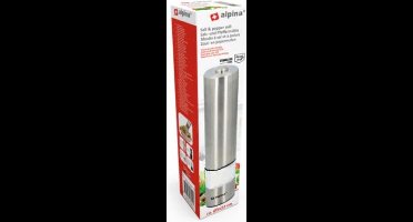 Alpina Zout- en pepermolen 22,3 cm alu/abs zilver
