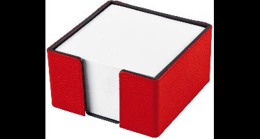 Leren notitieblokhouder Rood