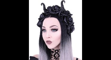 Restyle - Maleficent Hoorns haarband - Zwart