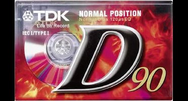 TDK D-90 - AUDIO TAPE (CASSETTE BANDJE) - 90 MIN (2 X 45) - VINTAGE TAPE UIT 1990/1997