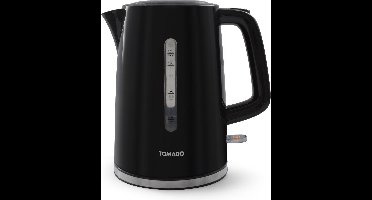 Tomado TWK1701B - Kunststof waterkoker - Zwart - 1,7 liter inhoud - 2200 watt - Waterniveau indicator
