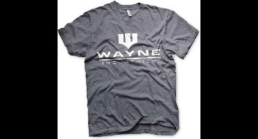 DC Comics Batman Heren Tshirt -XL- Wayne Industries Logo Grijs