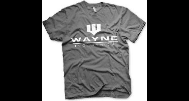 DC Comics Batman Heren Tshirt -S- Wayne Industries Logo Grijs