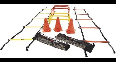 Precision Trainingsset Speed Nylon Geel/oranje 20-delig