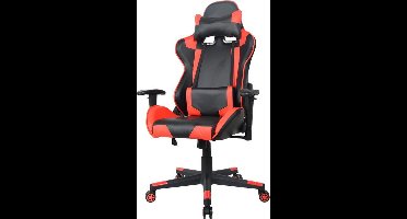 Gamestoel Thomas - bureaustoel racing gaming - ergonomisch - rood zwart