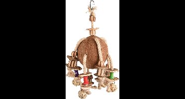 FLAMINGO - Vogelspeelgoed - Sully - papegaaienkokosnoot - BBQ - 42 - cm