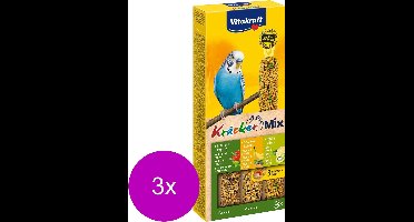 Vitakraft Parkiet Kracker 3 stuks - Vogelsnack - 3 x Kiwi&Vijg&Banaan