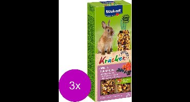 Vitakraft Konijn Kracker - Konijnensnack - 3 x Bosbessen