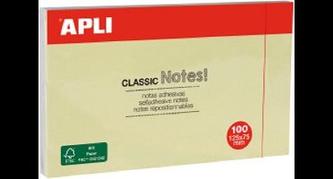 APLI NOTES 125 X 75 GEEL - 100 VEL