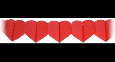 Hartjes slinger rood ca 3 meter 8.5 cm lang 8.5 cm lang