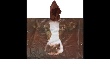 Kinder regenponcho met koe.