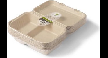 Biodore - 2-vaks Menubak Suikerrietpulp - 25 stuks