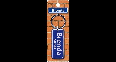 Paper Dreams Sleutelhanger Brenda Straat 9 X 3 Cm Staal Blauw